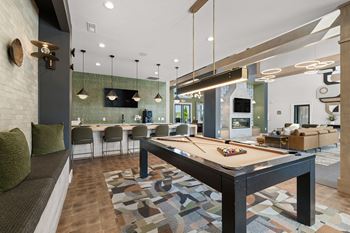 Clubhouse with billiards table